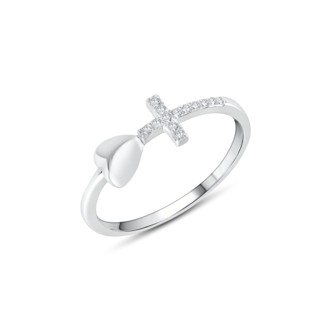 Heart and Cross Ring - Anellissimo