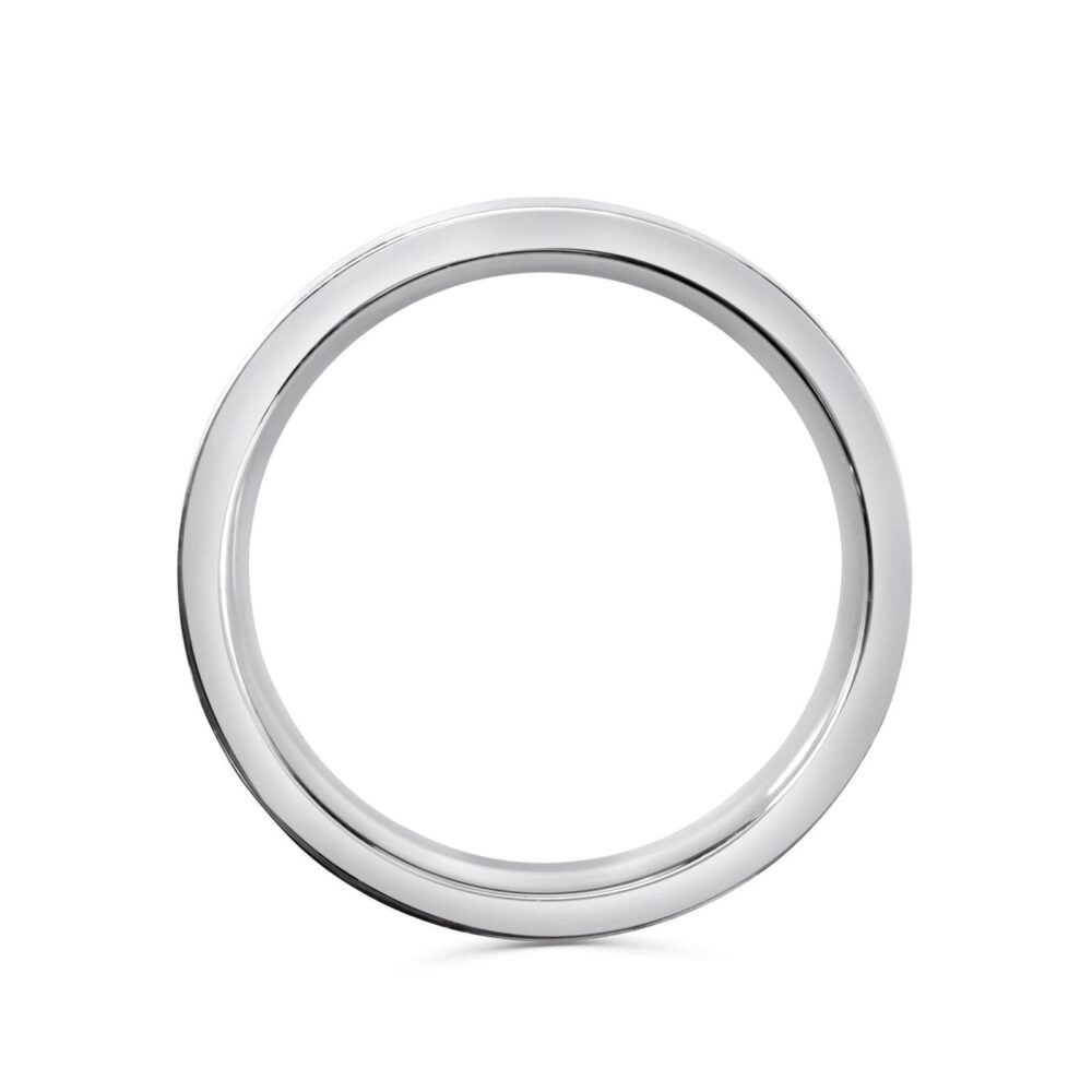 Alternative view of Anello Fedina Satinata con Pietra
