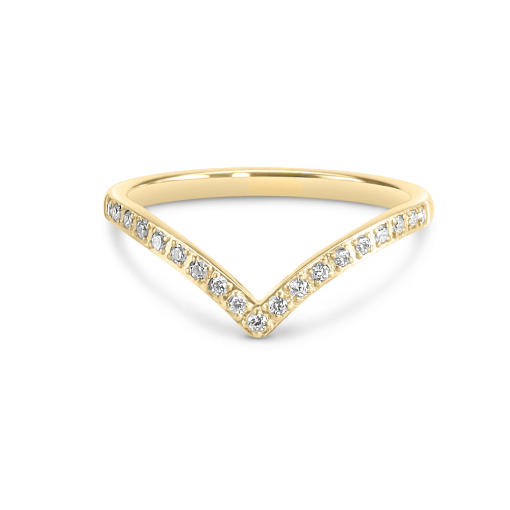 Alternative view of Anello Venus gold in acciaio 304L AC081