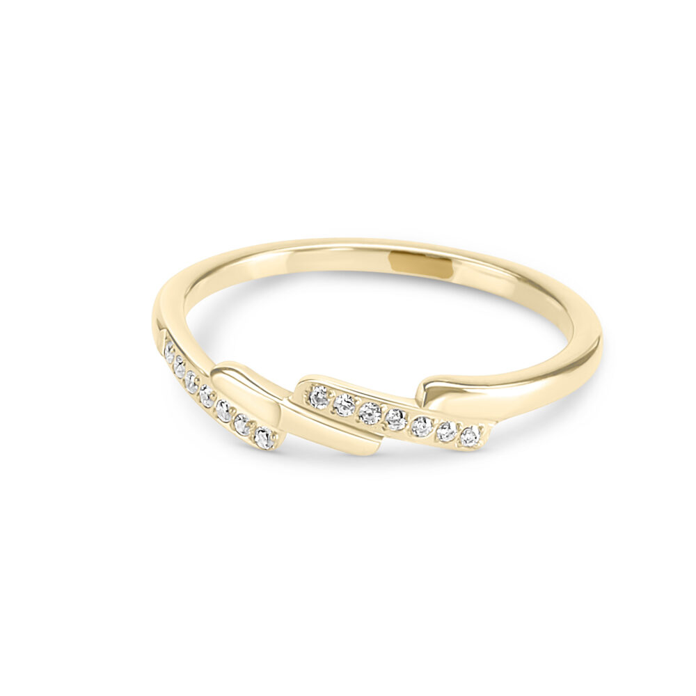 Alternative view of Anello Flow gold in acciaio 304L AC083