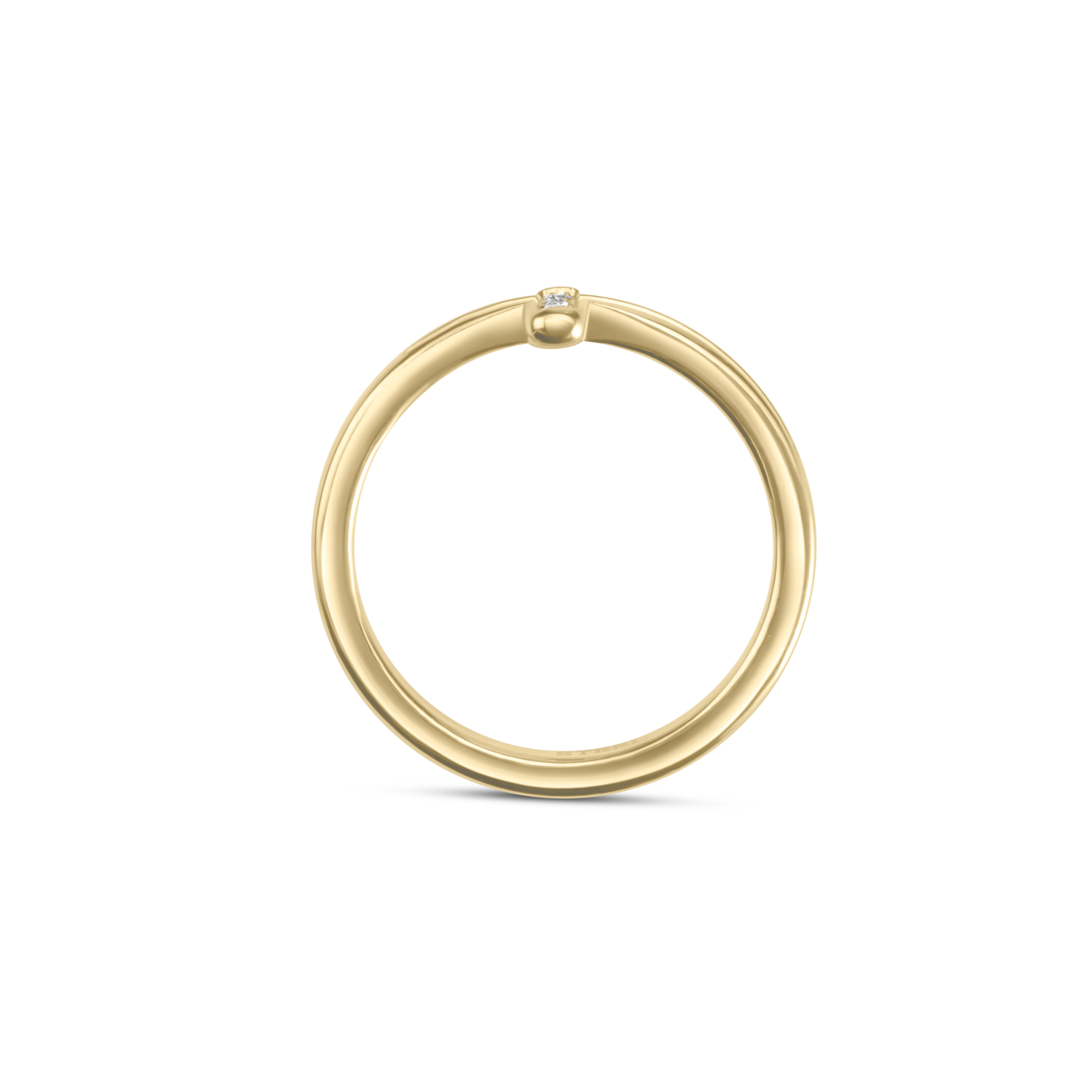 Anello croce con pietre gold in acciaio 304L AC085 - immagine 3