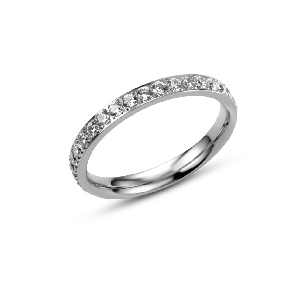 Anello Veretta Shine in acciaio 304L AC089